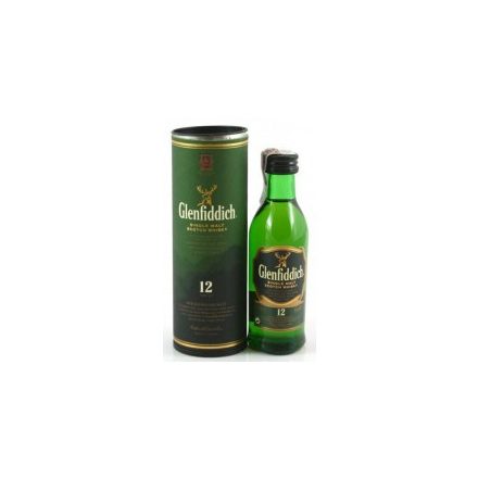 Glenfiddich 12 éves díszdobozban 40% 0.05l