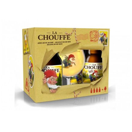 La Chouffe Ajándékcsomag 4*0.33l + pohár