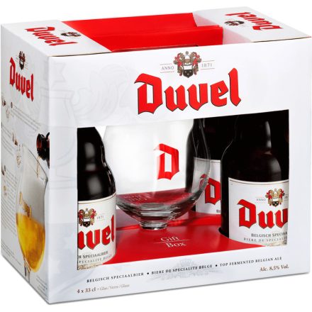 Duvel 4*0.33l +pohár 8.5%