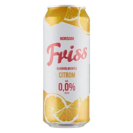 Borsodi Friss Citrom 0% 0.5l