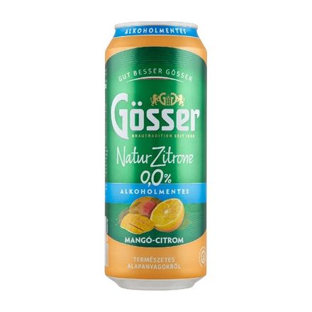 Gösser NaturZitrone Mangó-Citrom 0.0% 0.5l