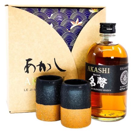 Akashi Meisei Giftpack 2 pohárral 40% 0.5l drs